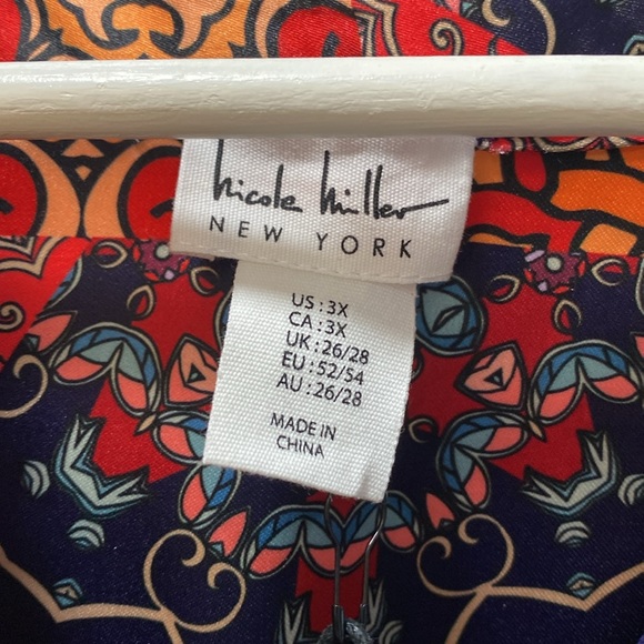 NICOLE MILLER PLUS SIZE BLOUSE 3X - Picture 6 of 6